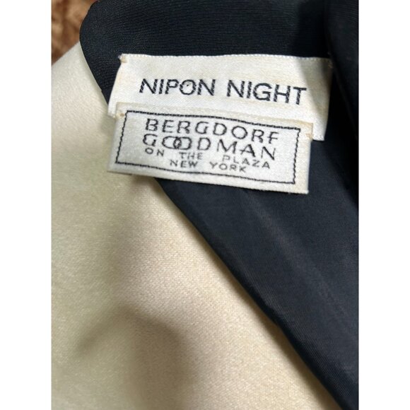 Vtg Albert Nipon Nights for Bergdorf Formal Little Black Dress Feathers READ - Picture 7 of 11